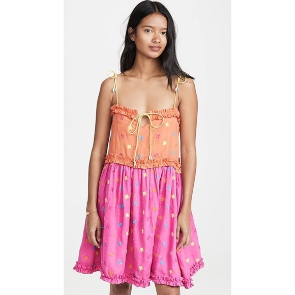 All Things Mochi Dresses & Skirts - All Things Mochi Nia Tiered Linen Ruffle Mini Dress